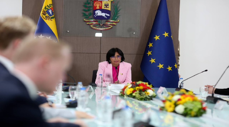 Vicepresidenta Delcy Rodríguez se reúne con representantes de la UE